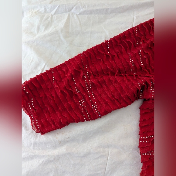 Essentials Ruffled & Sequined Blouse - Picture 4 of 9